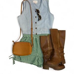 Adorable vintage vtg 70s 80s 90s denim vest western cowgirl